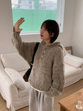 [unisex] Kiroi Bokashi Over Hood Knit