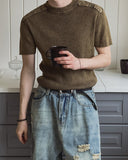 Modric Shoulder Panel Garment Short Sleeve Knit