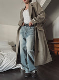 [wool80%] Mori Maxi Wool Hidden Coat