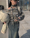 Futa Cat Angora Knit Muffler Set