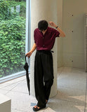 Linen collar short sleeve cardigan