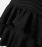 Frill V-neck mini one piece
