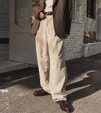 Eric One Tuck Corduroy Wide Pants