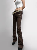 Pocket brown boot cut pt