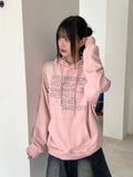 Recording Y2K Lettering Boxy Long Sleeve Hood T-Shirt
