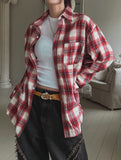 Motsu Loose Fit Checkered Shirt
