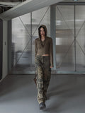 3 Pocket Multi Cargo Denim Pants