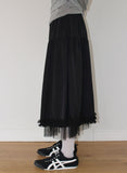 LACE FRILL LONG SK