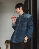 Kor Western Denim Crop Shirt