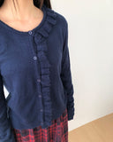 Omic Side Frill Knit Cardigan