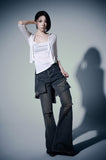 Layered Flare Jeans