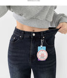 Basic Wide Fit Washing Banding Span Heated Fabric Brushed Denim Pants