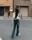 Ruffie Bootcut Seawashing Denim Pants