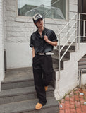 Frue Vintage Washing Denim Half Shirt