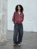 Vintage Pigment Balloon Fit Hood Zip-Up