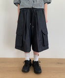 [unisex] Chanu Raw Denim Bermuda Cargo Pants