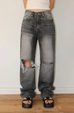DARK KNEE RIP DENIM