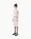 Halter Strap Plaid Sleeveless