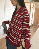 Booz Stripe Collar Overfit Knit