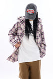 Reims over hooded check shirt