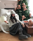 Double Buckle Fur Fold Sheepskin Boots