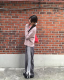 Hoal Track Ribbon Velvet Training Pants