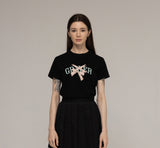 Ribbon Ballerina Logo Slim Short Sleeve Tee