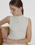 Champagne Full Moon Silver Mary Bowl Earrings