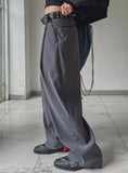 (UNISEX) Weight One Pin Tuck Wide Slacks