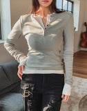 Methi Button Henley Long Sleeve