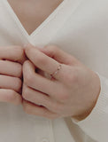 Truly Essence 14K Cross Pave Ring