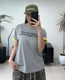 Silence Numbering Crop Short Sleeve Tee