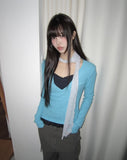 Lasom V-neck Slim Long Sleeve T-shirt