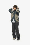 Neck slit hooded windbreaker