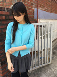 Unin Basic Color Round Neck Cardigan