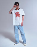 Jelly Bear Ringer Short Sleeve Tee