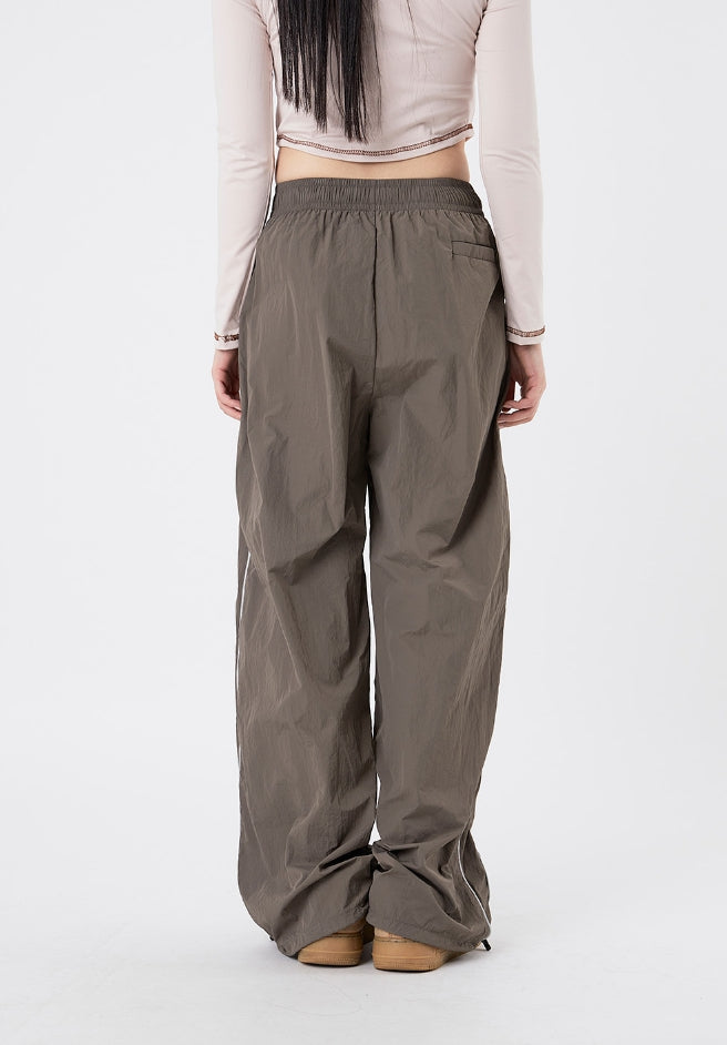 Raucohouse(ラウコハウス) - Side line wide banding track pants