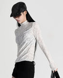 Heb lace turtleneck sleeves