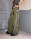 Corrit Keyring Nylon Layered Nylon Two-Way Banding Wide Long Pants