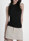 Side zipper mini skirt