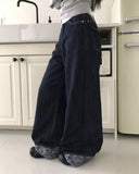 Jakan Flower Roll-up Wide Denim Pants