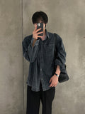 Washed denim shirt jacket