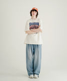 Cozy Slub Denim Banding Pants