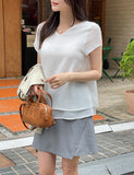 Hairline Chiffon Layered Blouse