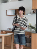 Dots Stripe Half Knit