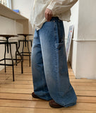 Dudy Carpenter Wide Washed Denim Pants