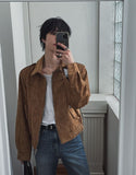 Ready f/w epaulette suede jacket