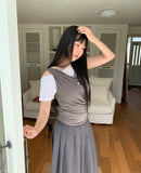 Hoen Drape One Off-Shoulder Sleeveless T-Shirt