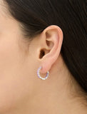 Essence Silver (W) Tennis One-Touch Earrings M Purple