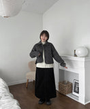 Cuit Handmade Wool Pocket Collar Crop Jacket - Wool 70